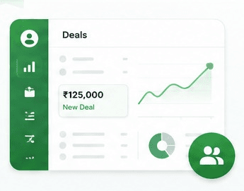 CRM dashboard interface