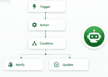 Business automation workflow diagram
